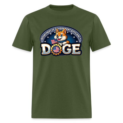 DOGE Logo (Dept of Government Efficiency) T-Shirt - military green