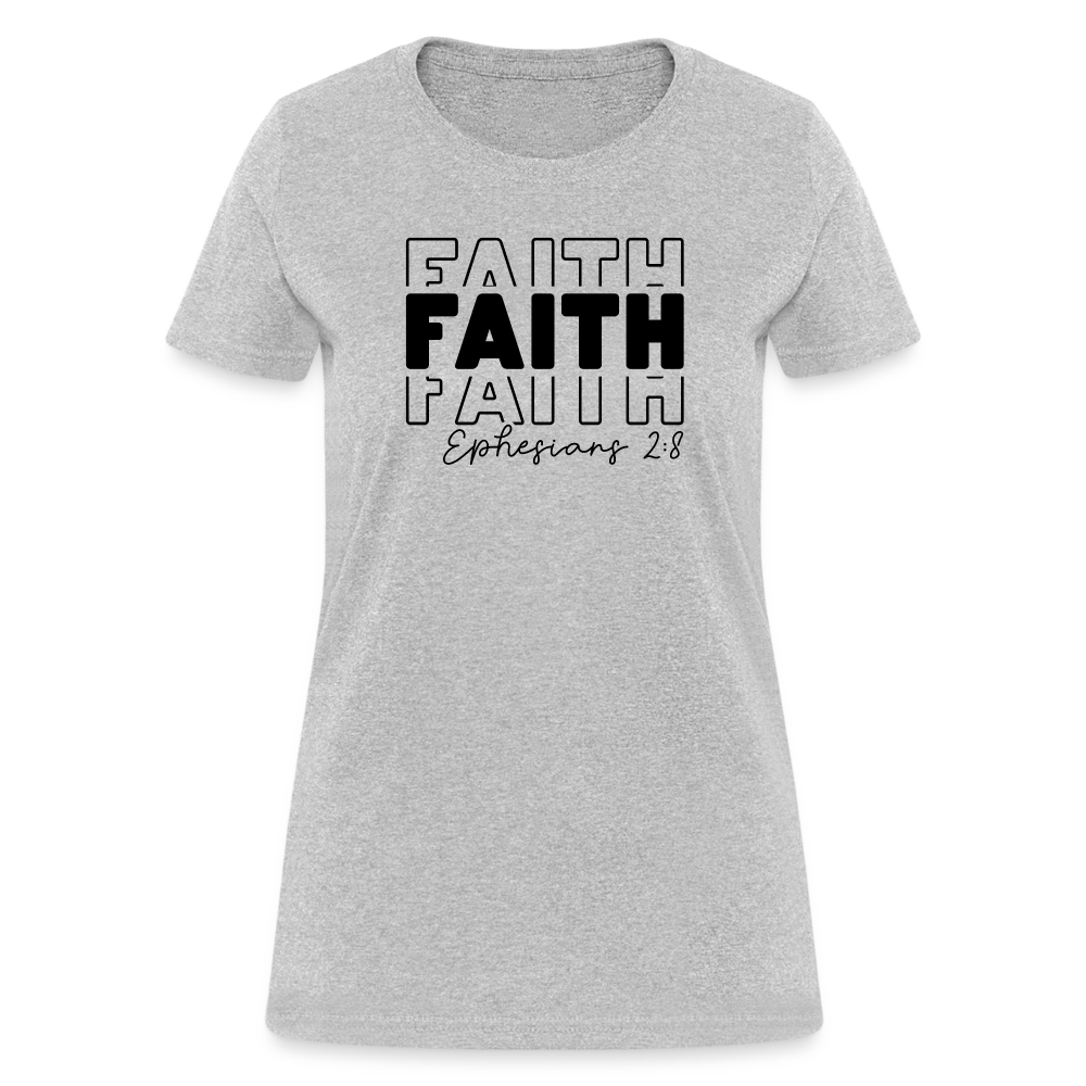 Faith Ephesians 2:8 Women's T-Shirt - heather gray