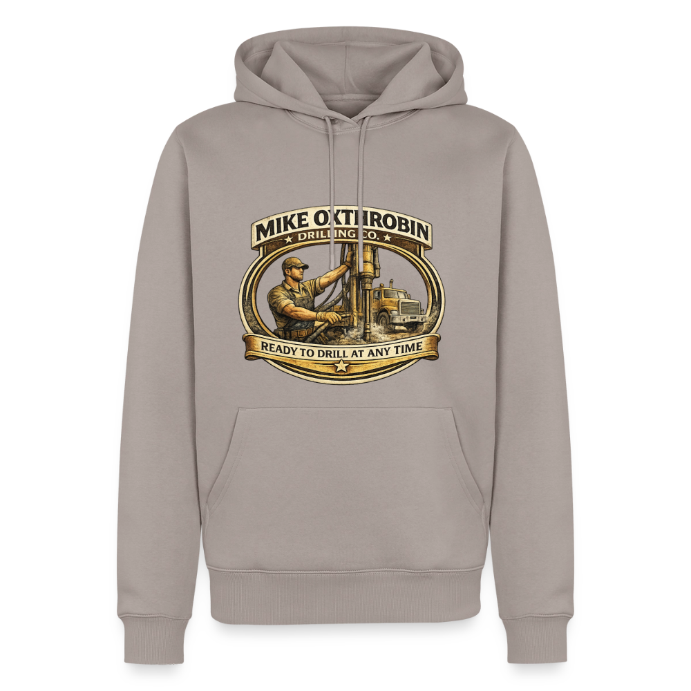 Mike Oxthrobin Drilling Co Hoodie Funny Adult Humor Gear Color: taupe