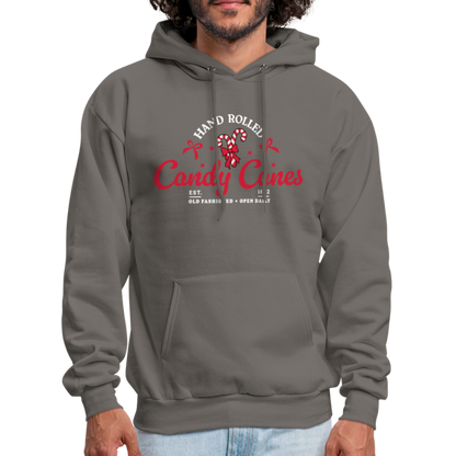 Hand Rolled Candy Canes Hoodie - asphalt gray