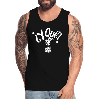 Y Que Piña (Latin Attitude) Men’s Premium Tank Top - black