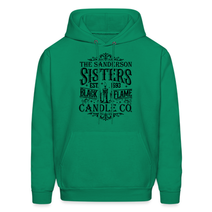 The Sanderson Sisters Black Flame Candle Co. Hoodie (Halloween) - kelly green