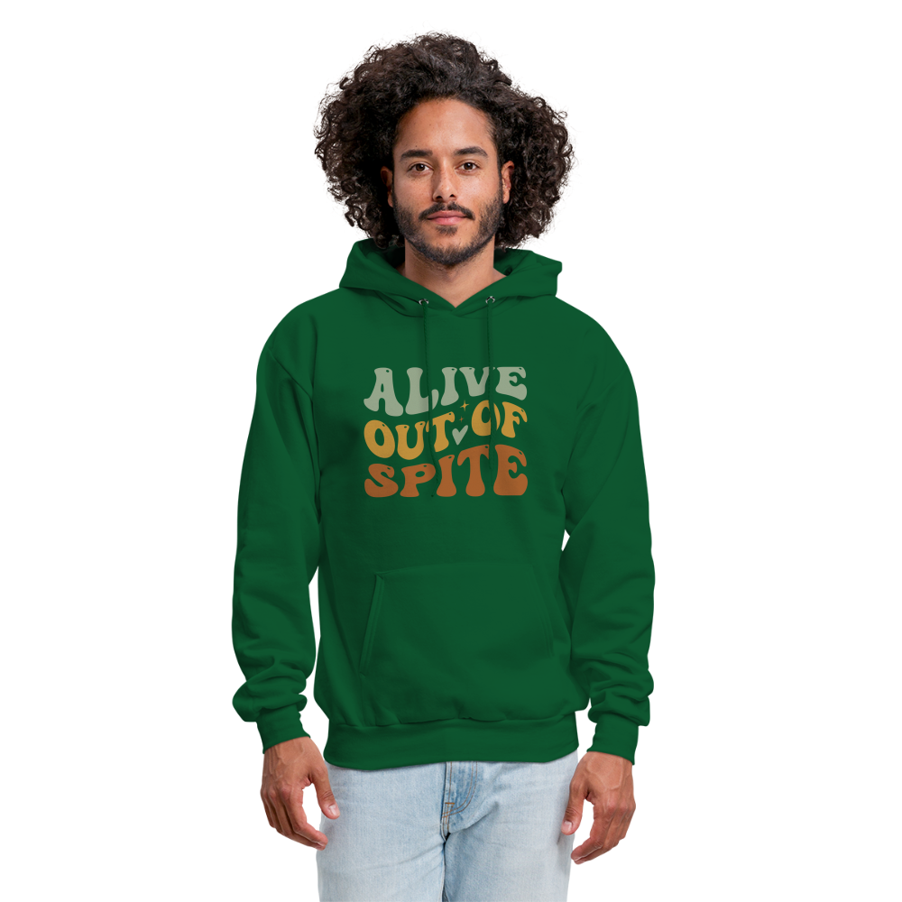 Alive Out Of Spite Hoodie - forest green