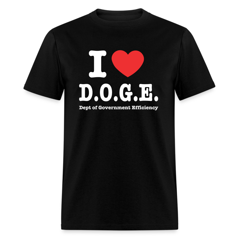 I Love DOGE (Dept of Government Efficiency) T-Shirt - black