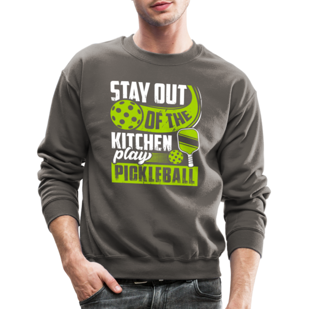 Stay Out Of The Kitchen Play Pickleball Sweatshirt - asphalt gray