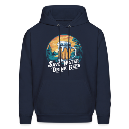 Save Water Drink Beer (Funny Drinking) Hoodie - navy