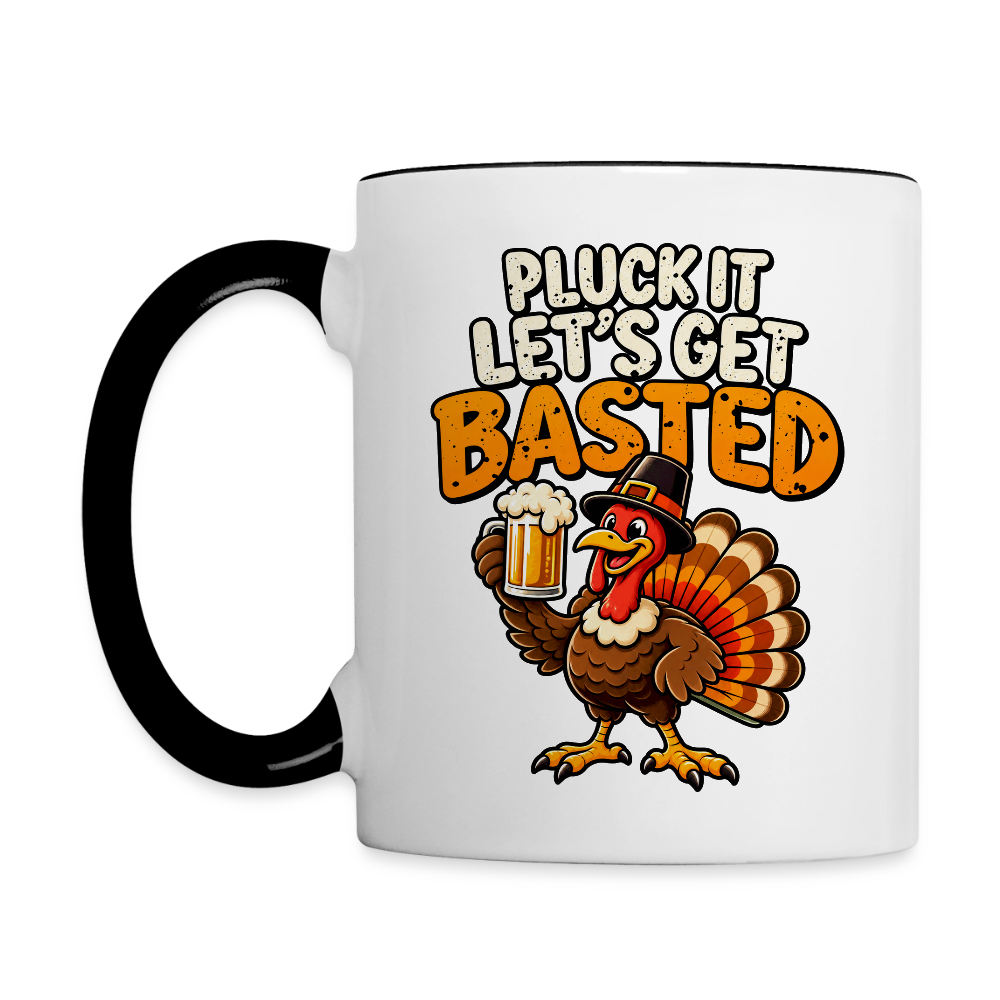Pluck It Let’s Get Basted Coffee Mug - white/black
