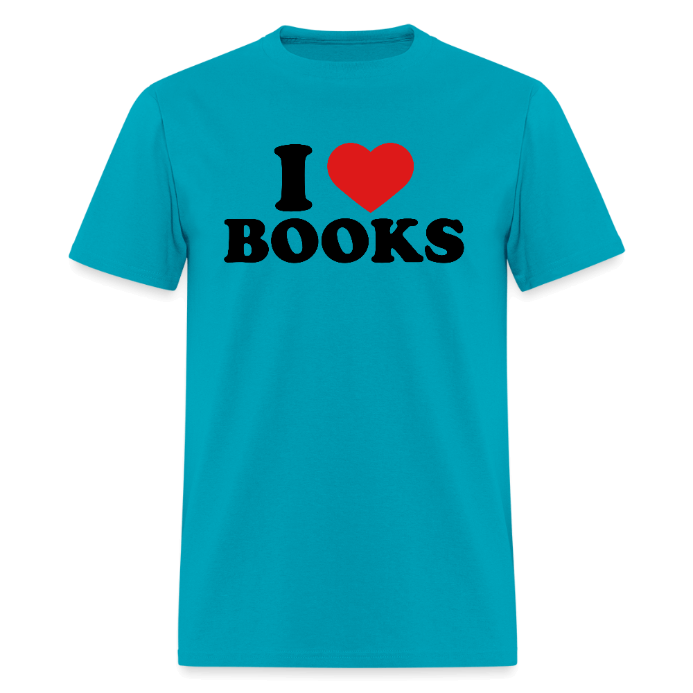 I Love Books T-Shirt Color: turquoise