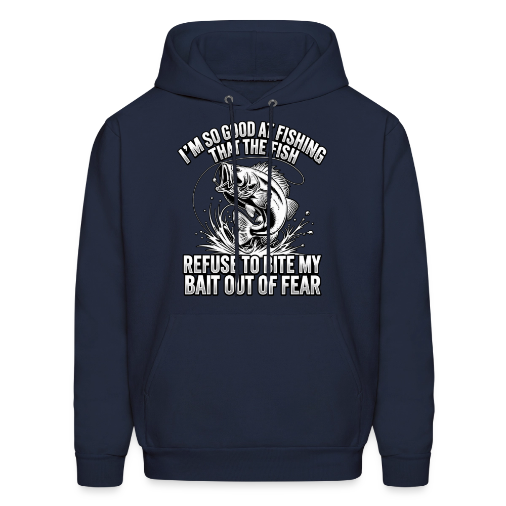 I’m So Good at Fishing the Fish Refuse to Bite Hoodie Color: Navy