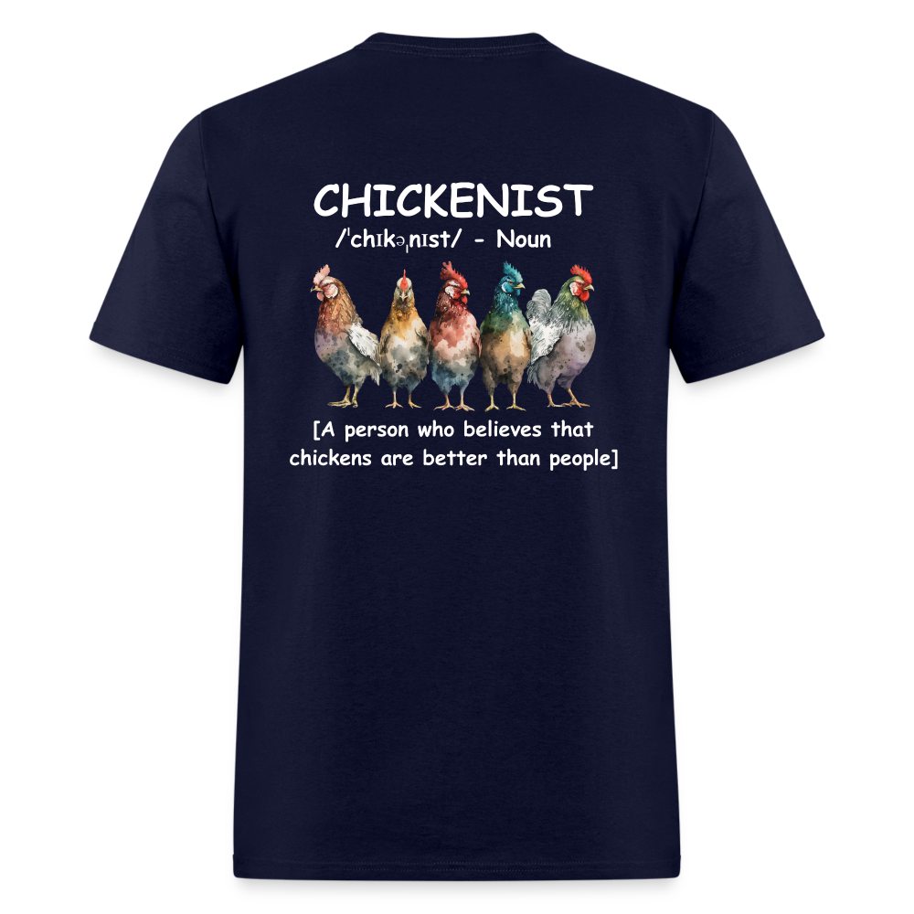 Chickenist T-Shirt (double sided print) - navy