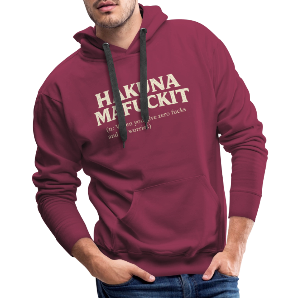 Hakuna Mafuckit Men’s Funny Graphic Hoodie Color: Black