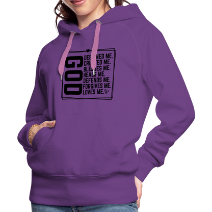 GOD Designed Me Women’s Premium Hoodie - purple 