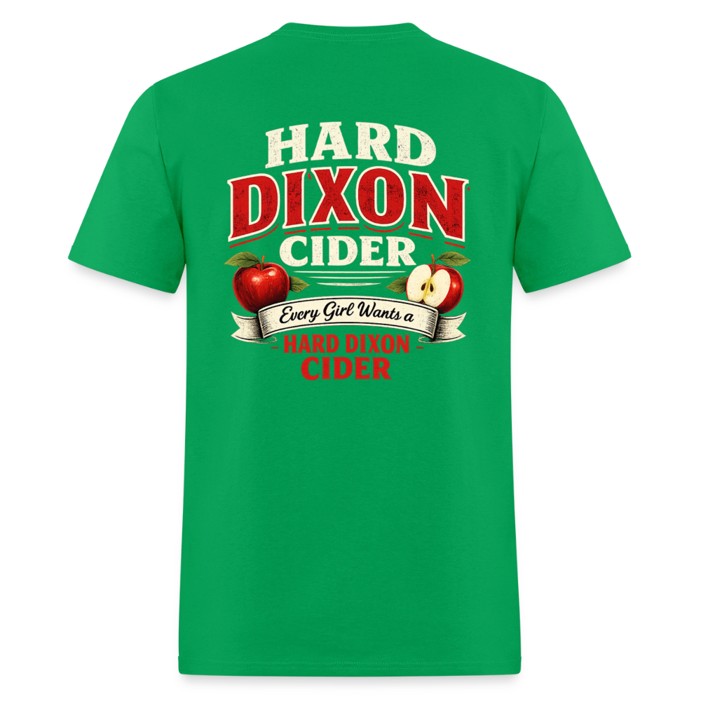 Hard Dixon Cider Funny Graphic T-Shirt (Front & Back Print) Color: Navy