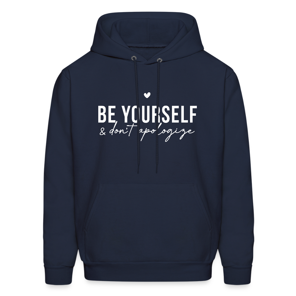 Be Yourself & Don't Apologize Hoodie - navy