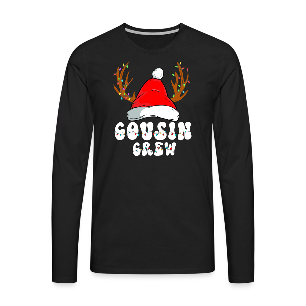 Cousin Crew Christmas Men's Premium Long Sleeve T-Shirt - black