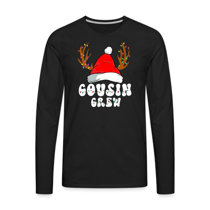 Cousin Crew Christmas Men's Premium Long Sleeve T-Shirt - black