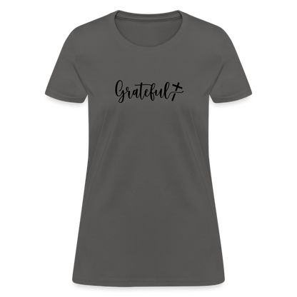 Grateful Women's T-Shirt - charcoal