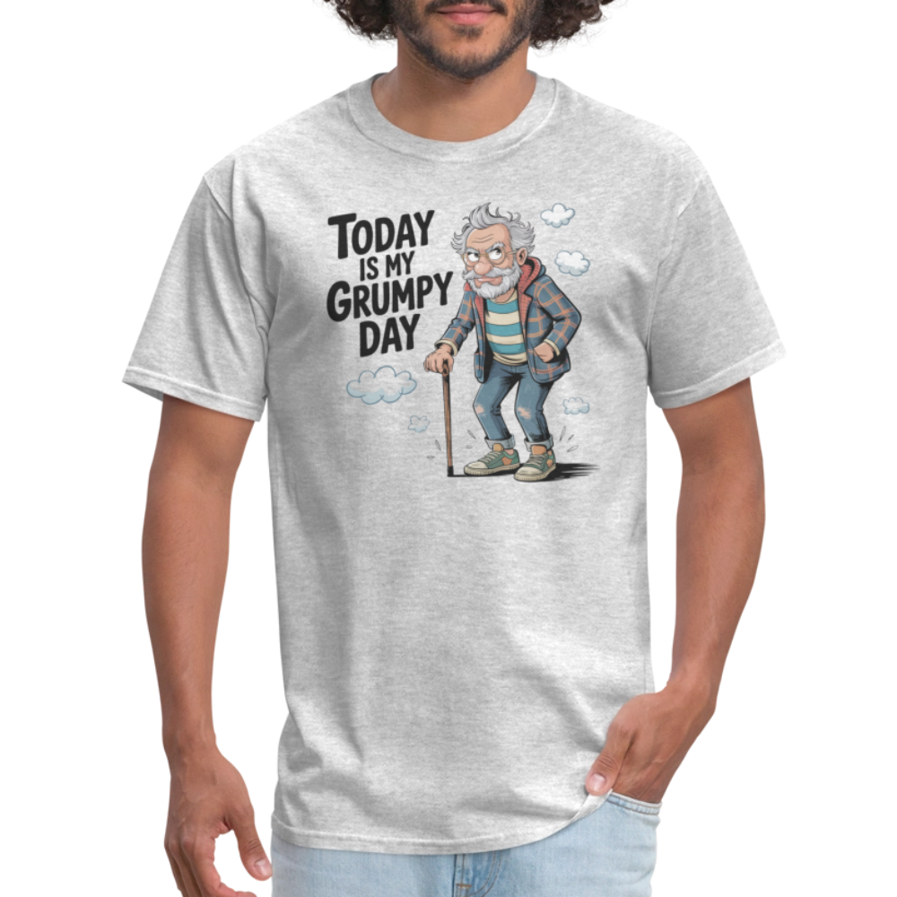 Today Is My Grumpy Day Funny T-Shirt - heather gray