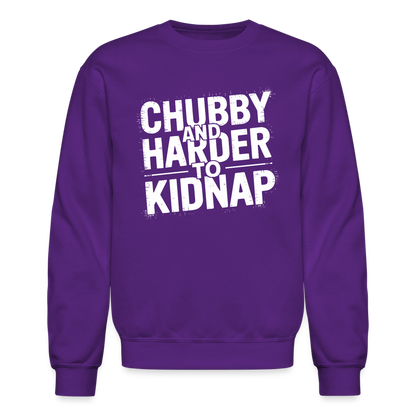 Chubby and Harder to Kidnap Sweatshirt - purple