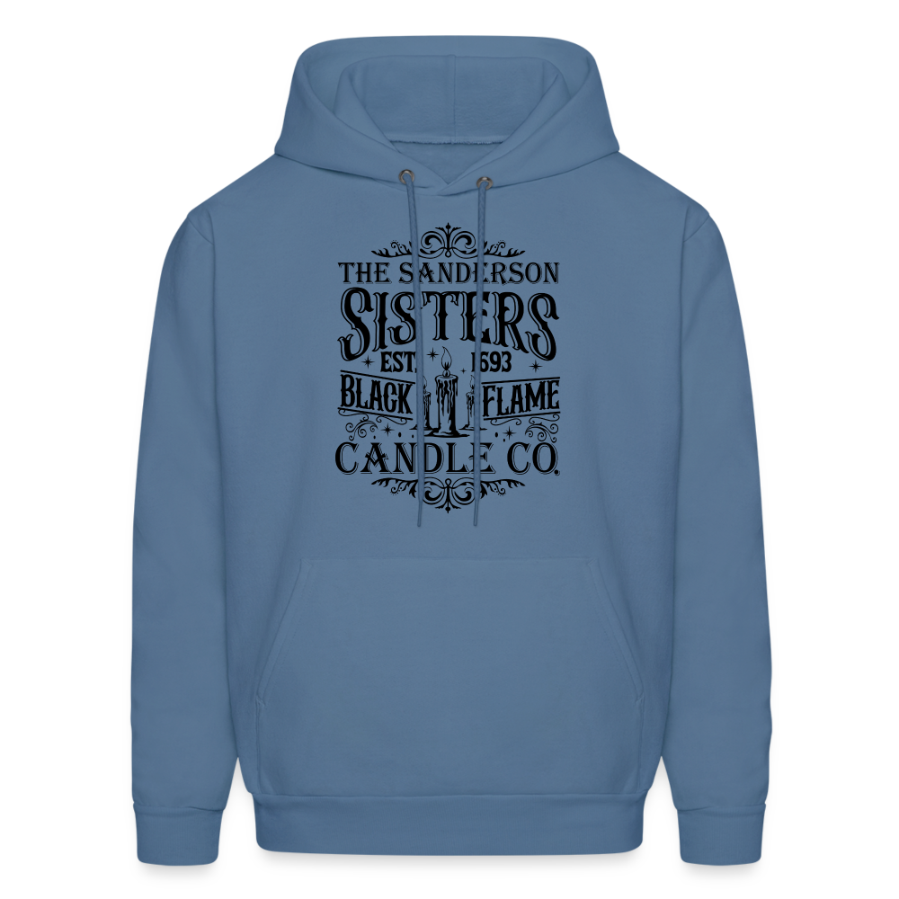 The Sanderson Sisters Black Flame Candle Co. Hoodie (Halloween) - denim blue