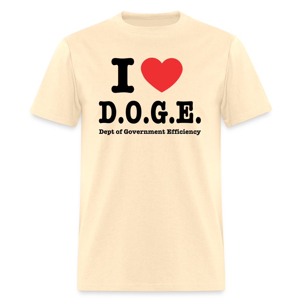 I Heart DOGE (Dept of Government Efficiency) T-Shirt - natural