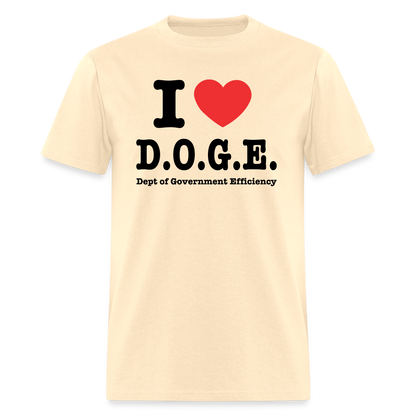 I Heart DOGE (Dept of Government Efficiency) T-Shirt - natural