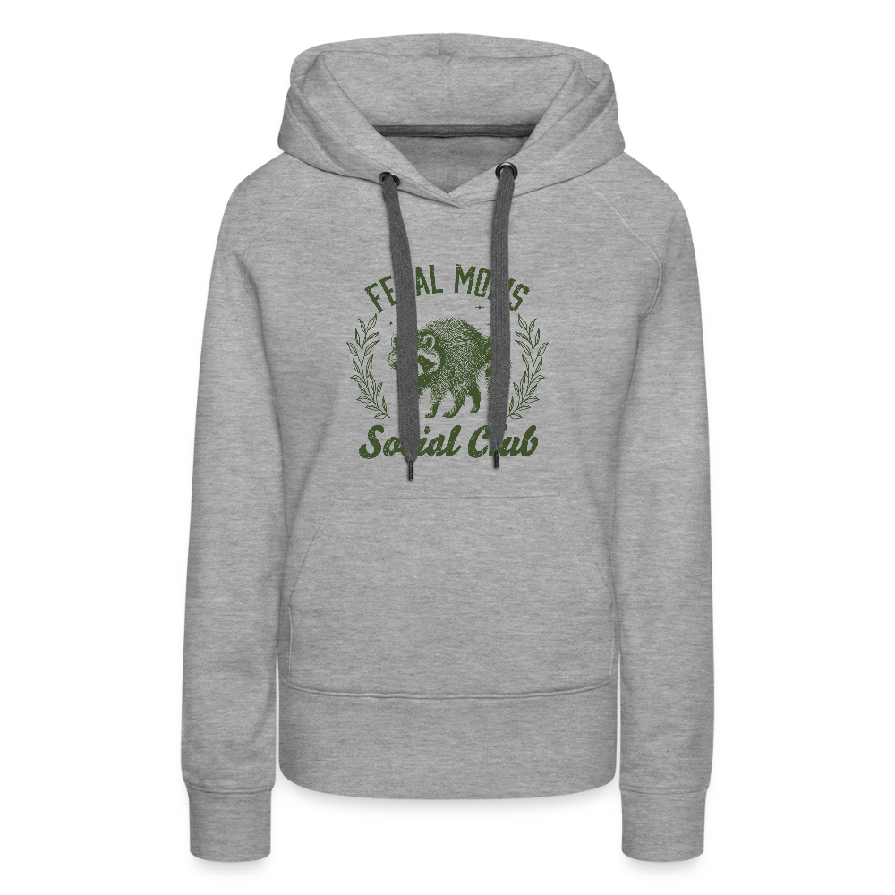 Feral Mom's Social Club Women’s Premium Hoodie - heather grey