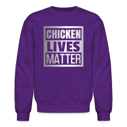 Chicken Lives Matter Sweatshirt - purple