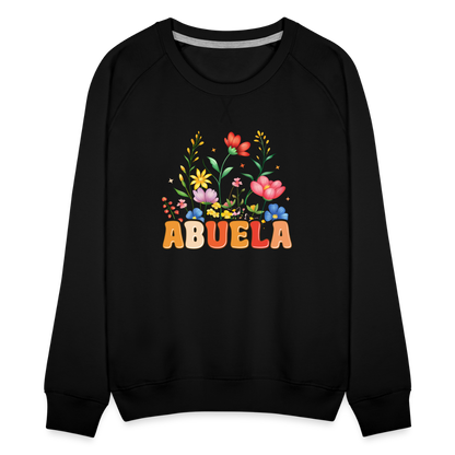 Abuela Women’s Premium Sweatshirt with Floral Design - black