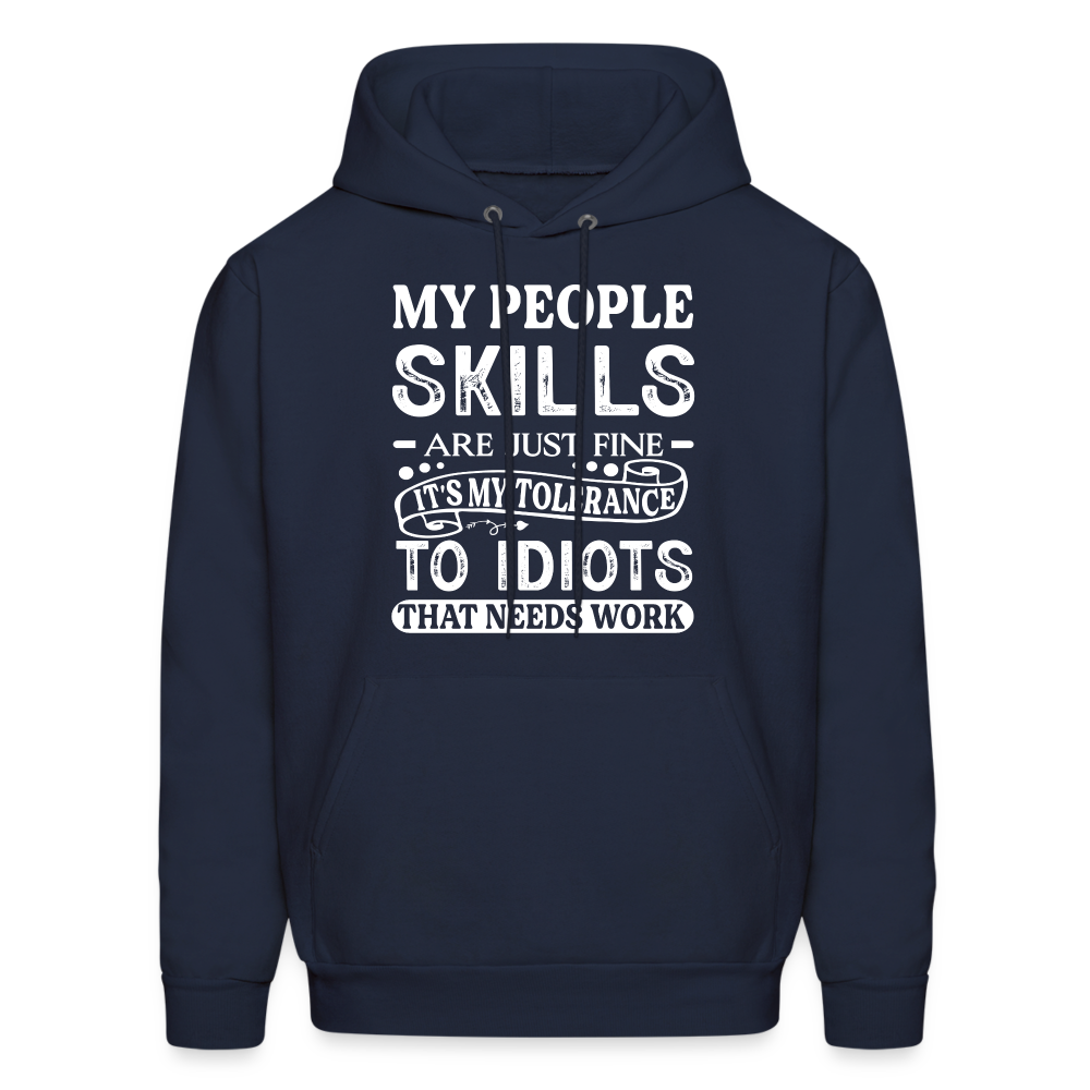 It's My Tolerance To Idiots That Needs Work Hoodie - navy