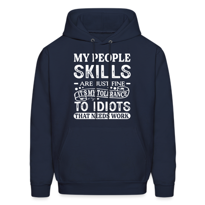 It's My Tolerance To Idiots That Needs Work Hoodie - navy