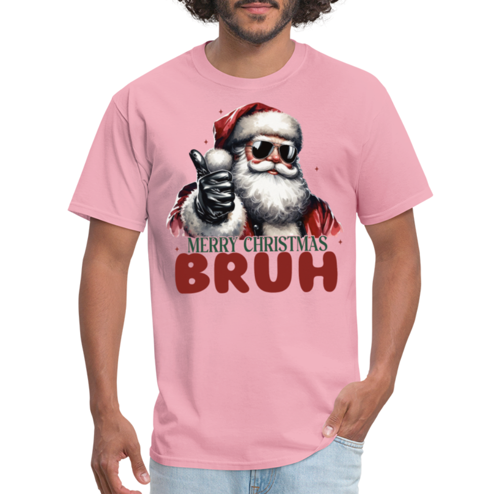 Merry Christmas Bruh T-Shirt - pink