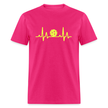 Pickleball Heartbeat T-Shirt - fuchsia