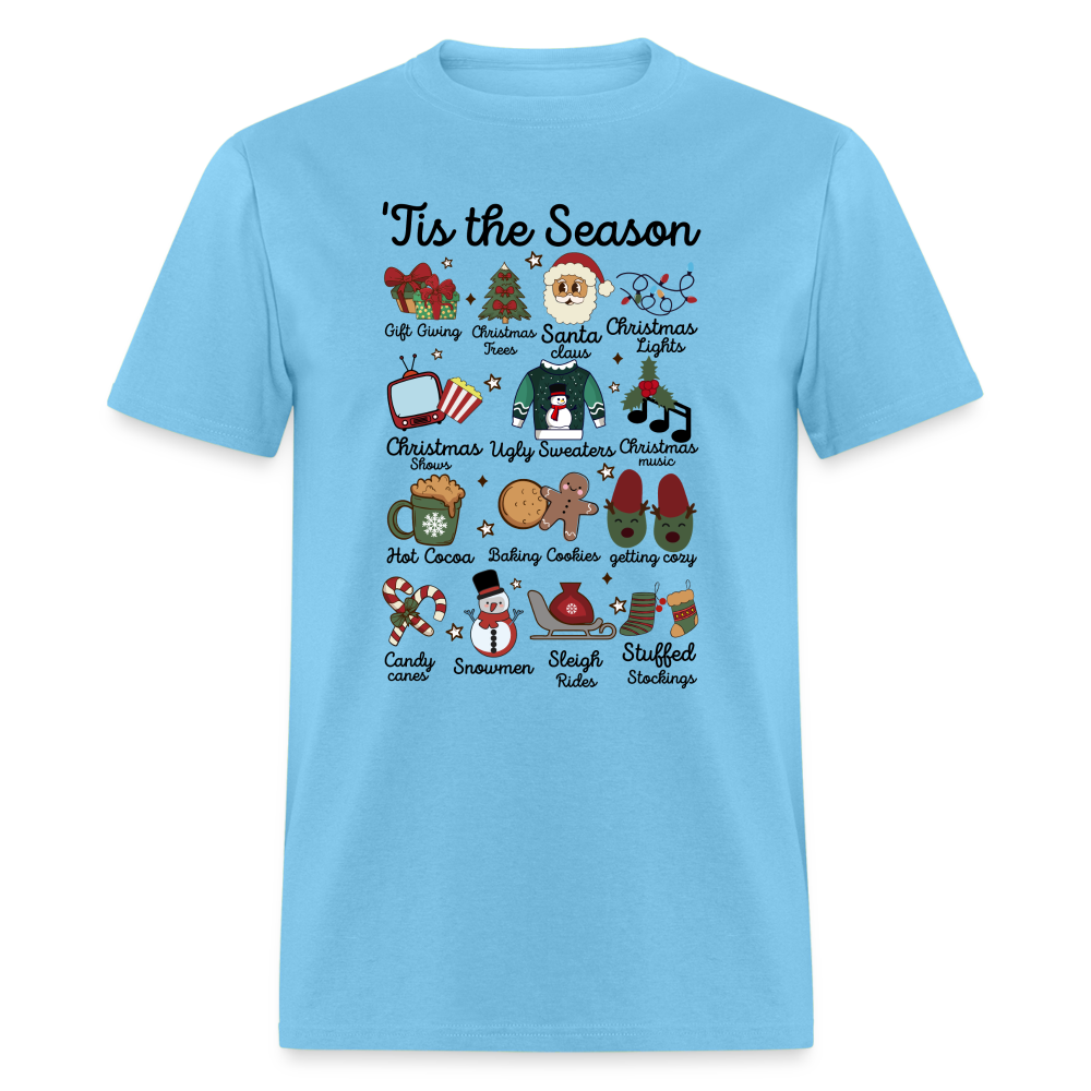 Tis The Season (Christmas) T-Shirt - aquatic blue