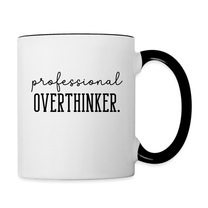 Professional Overthinker Coffee Mug - white/black