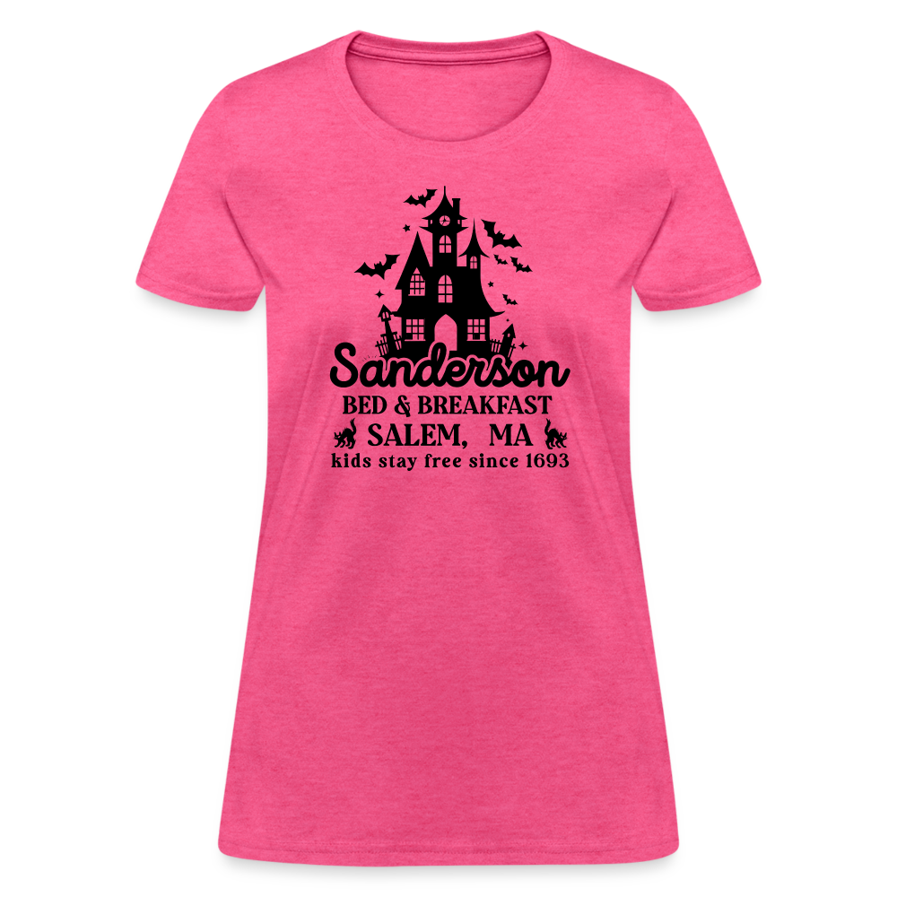 Sanderson Bed & Breakfast Salem MA Women's Contoured T-Shirt (Halloween) - heather pink