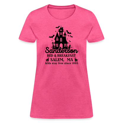 Sanderson Bed & Breakfast Salem MA Women's Contoured T-Shirt (Halloween) - heather pink