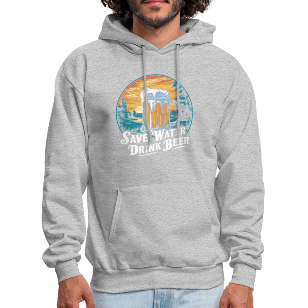 Save Water Drink Beer (Funny Drinking) Hoodie - heather gray