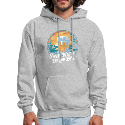 Save Water Drink Beer (Funny Drinking) Hoodie - heather gray