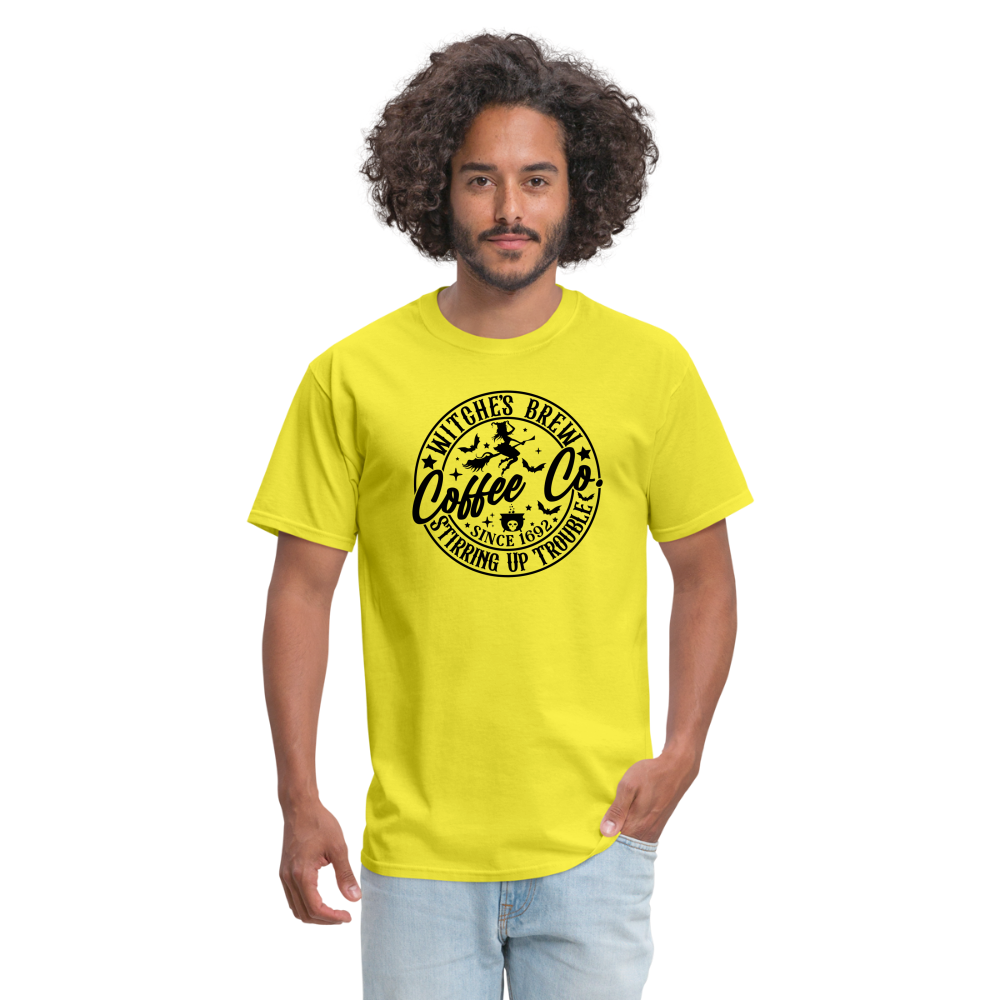 Witches Brew Coffee Co (Halloween) T-Shirt - yellow