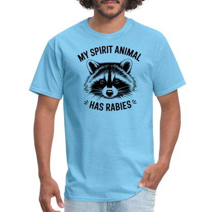 My Spirit Animal Has Rabies T-Shirt - aquatic blue