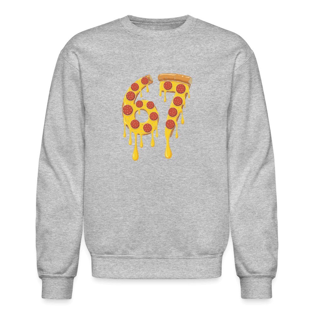 Six Seven 67 Pizza Sweatshirt Color: heather gray