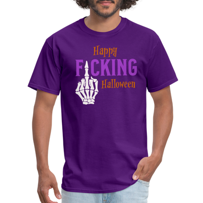 Happy Fcking Halloween T-Shirt - purple