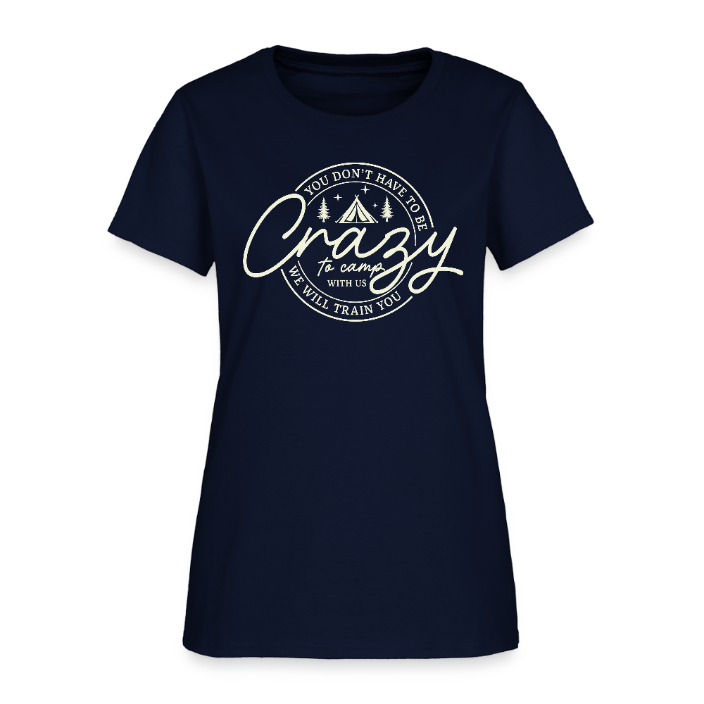 Crazy Camping Women's T-Shirt - navy