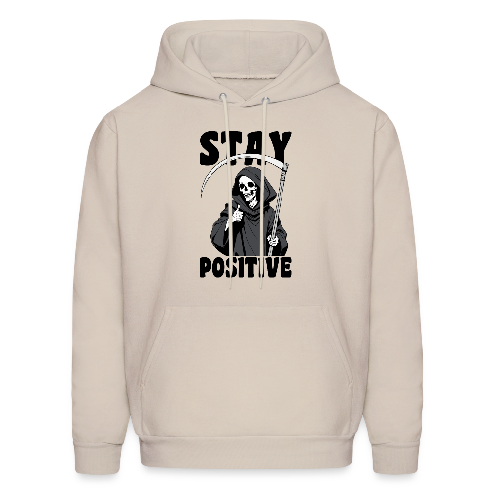 Stay Positive (Grim Reaper) Hoodie - Sand