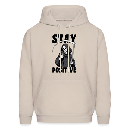 Stay Positive (Grim Reaper) Hoodie - Sand