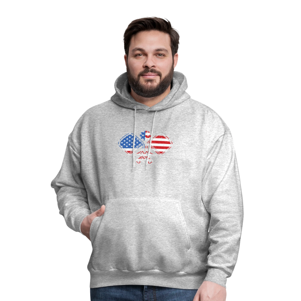 American Flag Pickleball Paddle Hoodie - heather gray