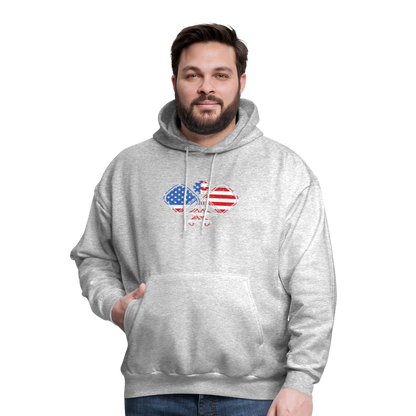 American Flag Pickleball Paddle Hoodie - heather gray