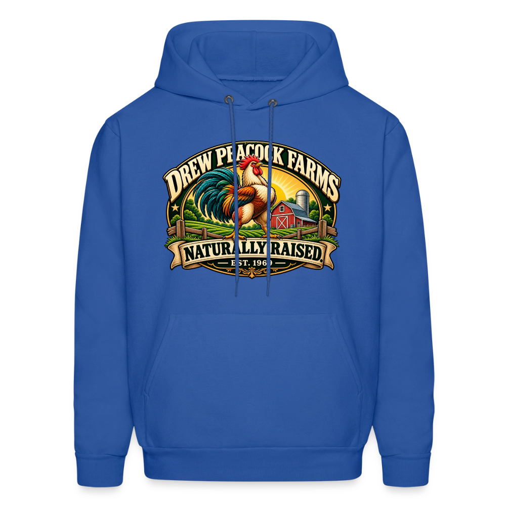 Drew Peacock Farms Hoodie - royal blue