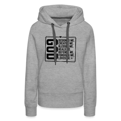 GOD Designed Me Women’s Premium Hoodie - heather grey